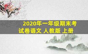 2020年一年级期末考试卷语文 人教版 上册